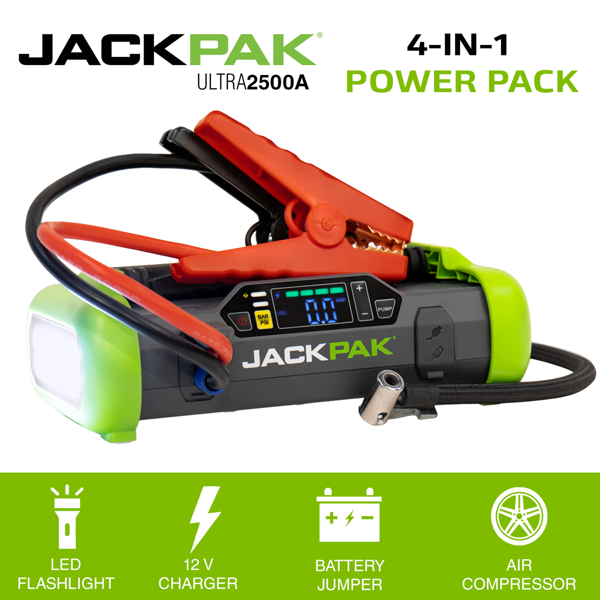 auto starter car vattery recharger with flashlight Jump Compressor, 6000A Jump Box Battery Charger tablet and more ULTRA 2500A Lithium Jump Starter