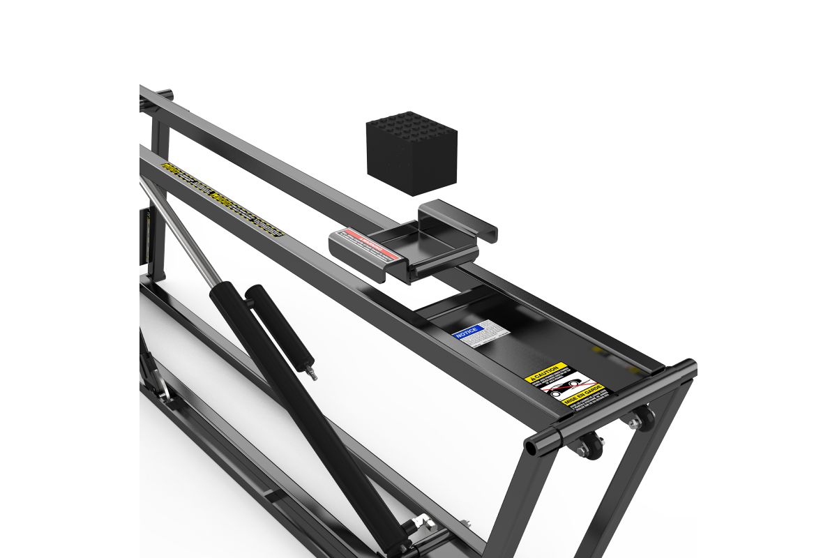 Drop-In Rubber Trays installed in QuickJack frame
