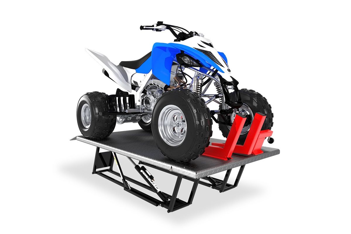 QuickJack ATV lift adapter with wider platform