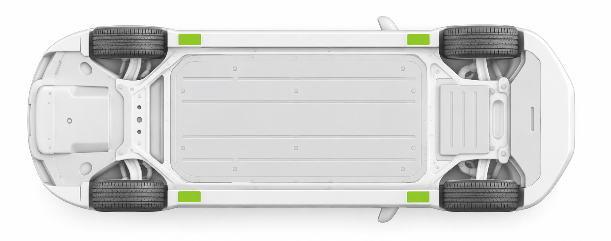 Lift point Diagram for positioning of portable car lift
