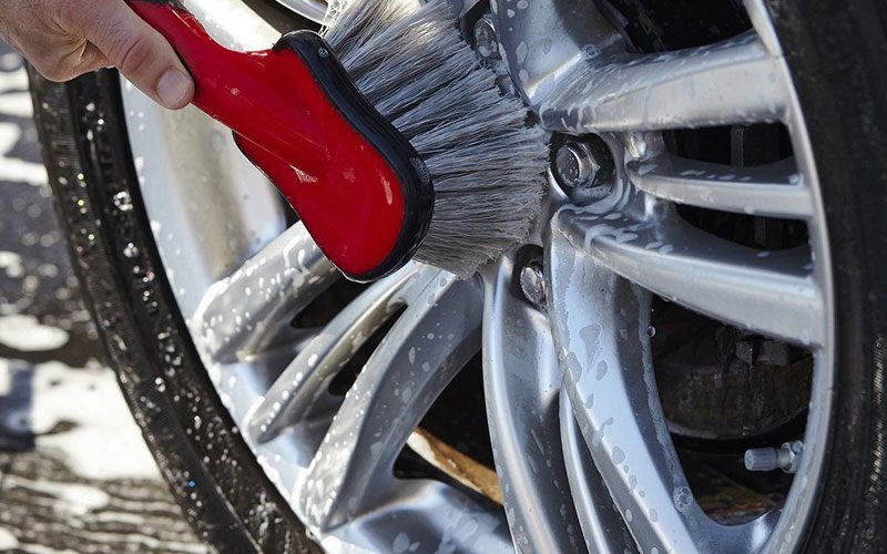 Car detailing tire brush