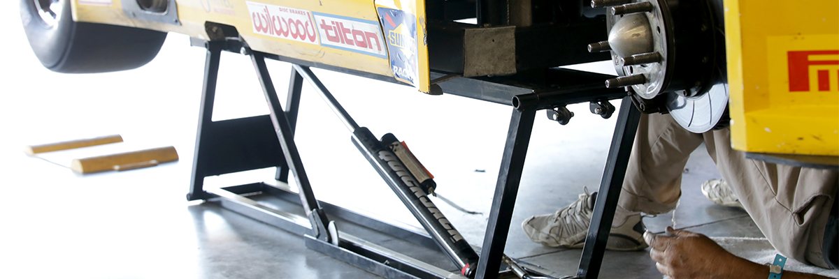 QuickJack Car Lift at the Race Track